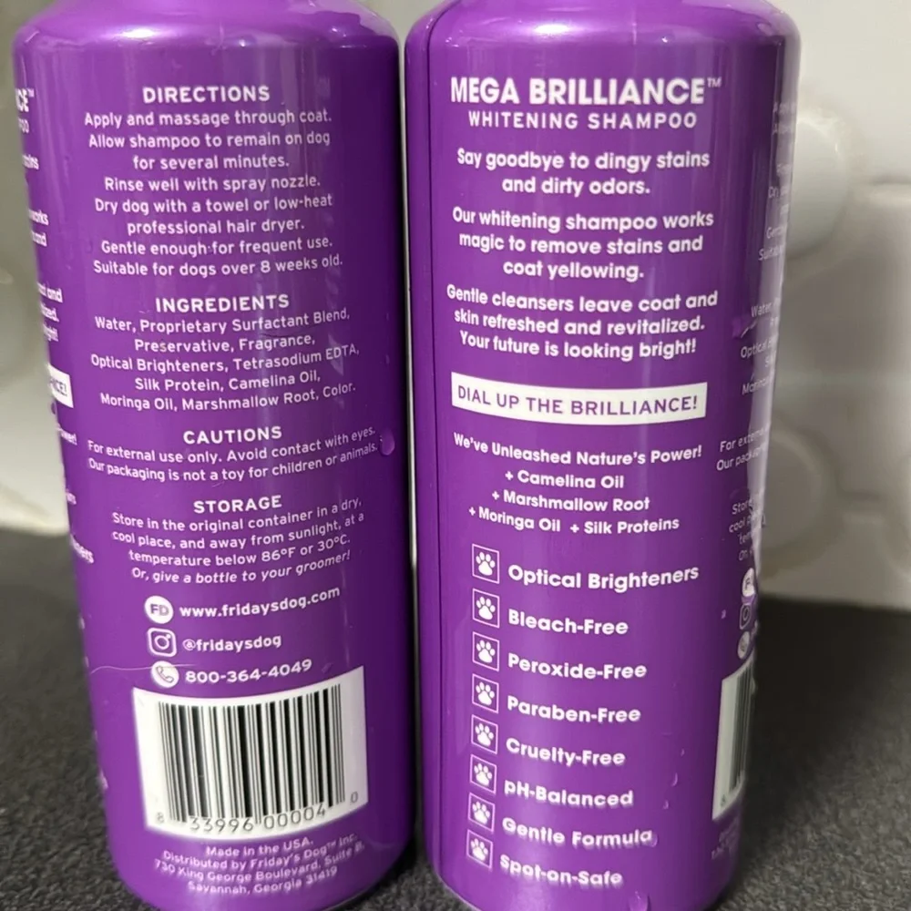Friday's Dog Mega Brilliance Whitening Shampoo